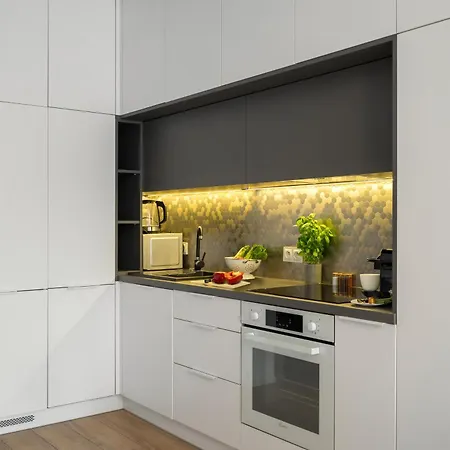 Apartment Urban Gem With Private Parking, Balcony At Metro Station, Only 10 Min To City Centre Warsaw